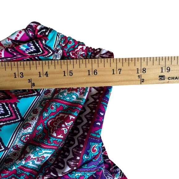 Swimsuits For All Size 18 Underwire Swimdress Paisley Aztec Print Adjustable - Picture 11 of 12